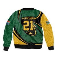 South African Secretary Bird Cricket Custom Bomber Jacket Unique Pattern