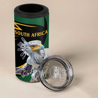South African Secretary Bird Cricket Custom 4 in 1 Can Cooler Tumbler Unique Pattern