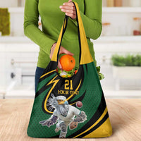 South African Secretary Bird Cricket Custom Grocery Bag Unique Pattern