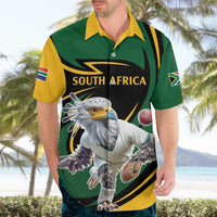 South African Secretary Bird Cricket Custom Hawaiian Shirt Unique Pattern