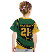 South African Secretary Bird Cricket Custom Kid T Shirt Unique Pattern