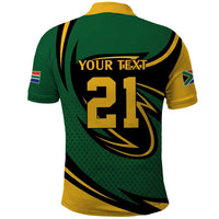 South African Secretary Bird Cricket Custom Polo Shirt Unique Pattern