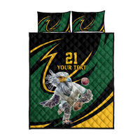 South African Secretary Bird Cricket Custom Quilt Bed Set Unique Pattern