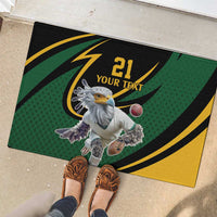 South African Secretary Bird Cricket Custom Rubber Doormat Unique Pattern
