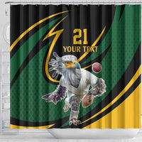 South African Secretary Bird Cricket Custom Shower Curtain Unique Pattern