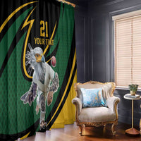 South African Secretary Bird Cricket Custom Window Curtain Unique Pattern