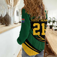 South African Secretary Bird Cricket Custom Women Casual Shirt Unique Pattern