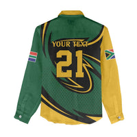 South African Secretary Bird Cricket Custom Women Casual Shirt Unique Pattern