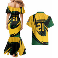 South African Springbok Cricket Custom Couples Matching Mermaid Dress and Hawaiian Shirt Unique Pattern