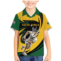 South African Springbok Cricket Custom Family Matching Mermaid Dress and Hawaiian Shirt Unique Pattern