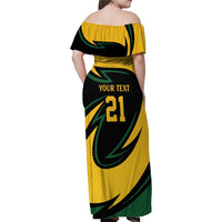 South African Springbok Cricket Custom Family Matching Off Shoulder Maxi Dress and Hawaiian Shirt Unique Pattern