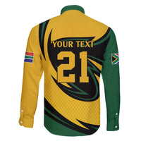 South African Springbok Cricket Custom Family Matching Short Sleeve Bodycon Dress and Hawaiian Shirt Unique Pattern