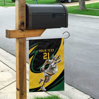 South African Springbok Cricket Custom Garden Flag Unique Pattern