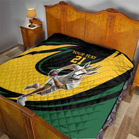 South African Springbok Cricket Custom Quilt Unique Pattern