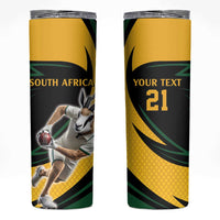 South African Springbok Cricket Custom Skinny Tumbler Unique Pattern