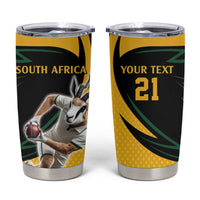 South African Springbok Cricket Custom Tumbler Cup Unique Pattern