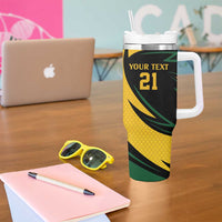 South African Springbok Cricket Custom Tumbler With Handle Unique Pattern