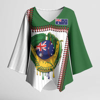 Custom Dripping Baseball Australia Kimono Sleeve Blouse