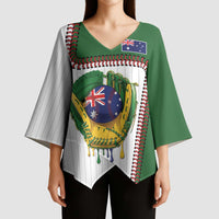 Custom Dripping Baseball Australia Kimono Sleeve Blouse