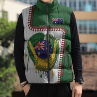 Custom Dripping Baseball Australia Sleeveless Puffer Jacket