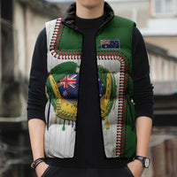 Custom Dripping Baseball Australia Sleeveless Puffer Jacket