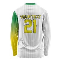 Custom Dripping Baseball Brazil Long Sleeve Shirt