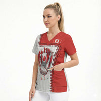 Custom Dripping Baseball Canada Scrub Top