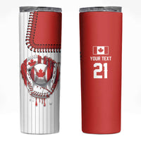 Custom Dripping Baseball Canada Skinny Tumbler