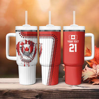 Custom Dripping Baseball Canada Tumbler With Handle