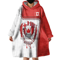 Custom Dripping Baseball Canada Wearable Blanket Hoodie