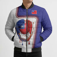Custom Dripping Baseball Chinese Taipei Bomber Puffer Jacket