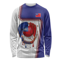 Custom Dripping Baseball Chinese Taipei Long Sleeve Shirt