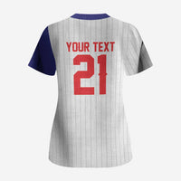Custom Dripping Baseball Chinese Taipei Scrub Top