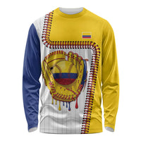 Custom Dripping Baseball Colombia Long Sleeve Shirt