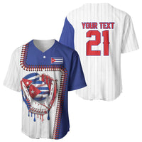 Custom Dripping Baseball Cuba Baseball Jersey