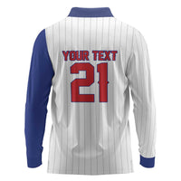 Custom Dripping Baseball Cuba Long Sleeve Polo Shirt