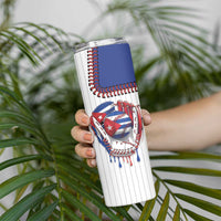 Custom Dripping Baseball Cuba Skinny Tumbler