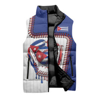 Custom Dripping Baseball Cuba Sleeveless Puffer Jacket