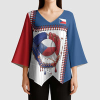 Custom Dripping Baseball Czechia Kimono Sleeve Blouse