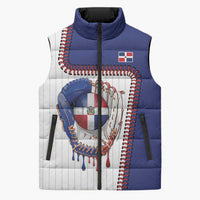 Custom Dripping Baseball Dominican Republic Sleeveless Puffer Jacket