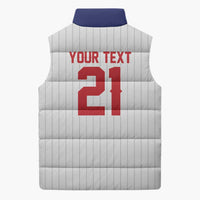 Custom Dripping Baseball Dominican Republic Sleeveless Puffer Jacket