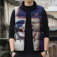 Custom Dripping Baseball Dominican Republic Sleeveless Puffer Jacket