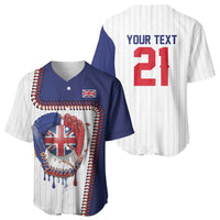 Custom Dripping Baseball Great Britain Baseball Jersey