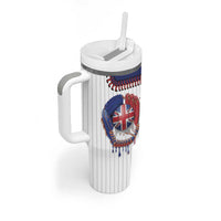 Custom Dripping Baseball Great Britain Tumbler With Handle