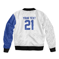 Custom Dripping Baseball Israel Sleeve Zip Bomber Jacket
