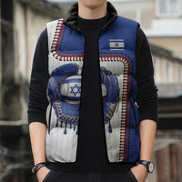 Custom Dripping Baseball Israel Sleeveless Puffer Jacket