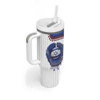 Custom Dripping Baseball Israel Tumbler With Handle