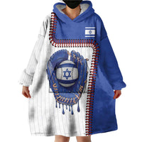Custom Dripping Baseball Israel Wearable Blanket Hoodie