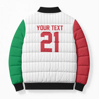 Custom Dripping Baseball Italy Bomber Puffer Jacket