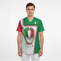 Custom Dripping Baseball Italy Scrub Top
